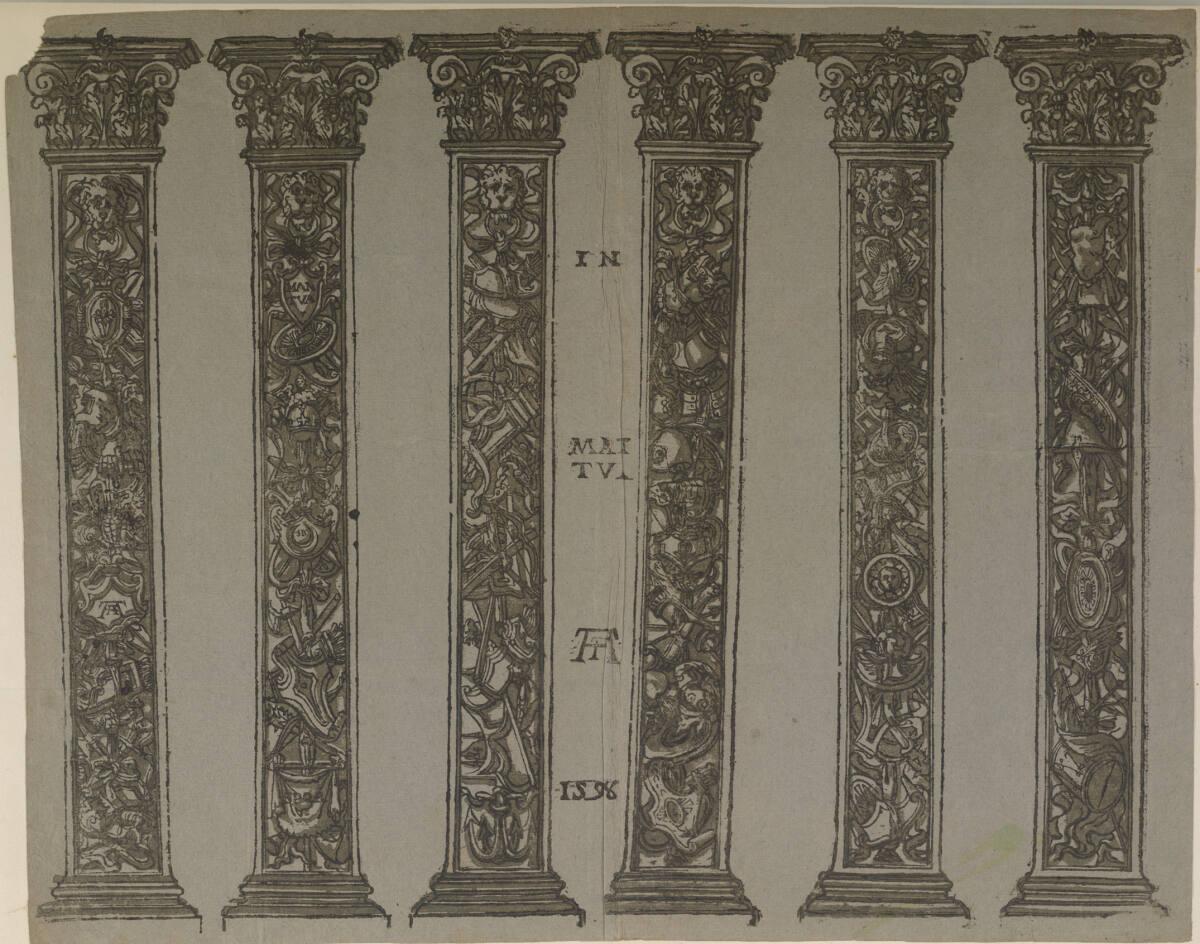 Andrea Andreani, Der Triumph des Julius Cäsar: 6 Säulen, Inv. Nr.: DG2002/407