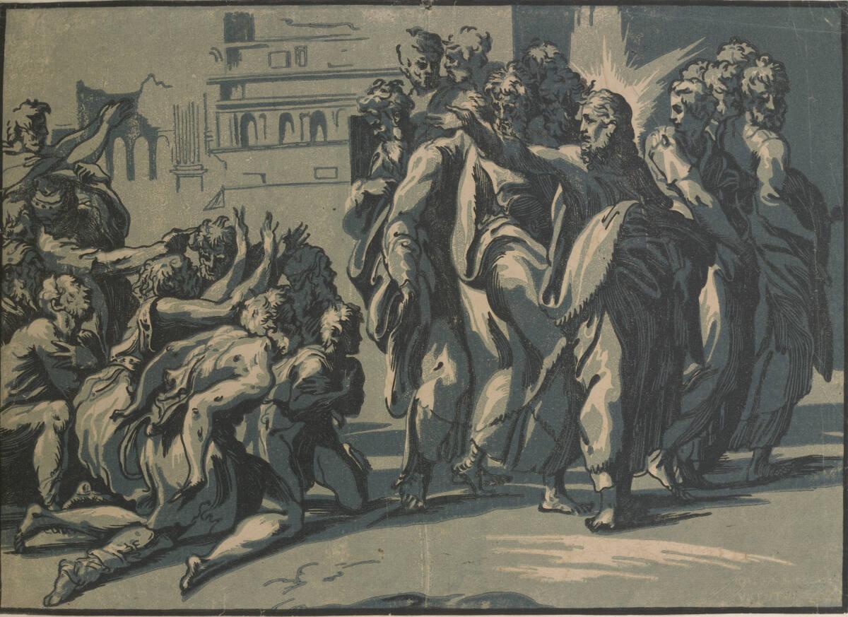 Giuseppe Nicola Vicentino (Rossigliani), Christus heilt die Aussätzigen, Inv. Nr.: DG2002/421