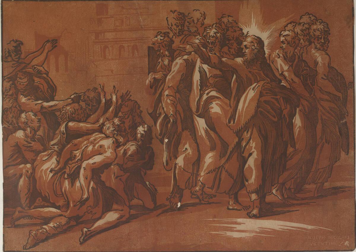 Giuseppe Nicola Vicentino (Rossigliani), Christus heilt die Aussätzigen, Inv. Nr.: DG2002/422