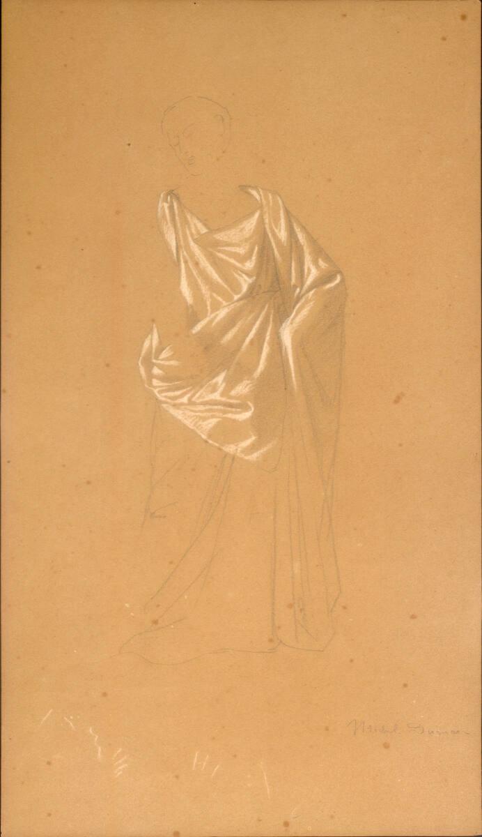 Michel Dumas, Draperiestudie einer weiblichen Figur, Inv. Nr.: 46675