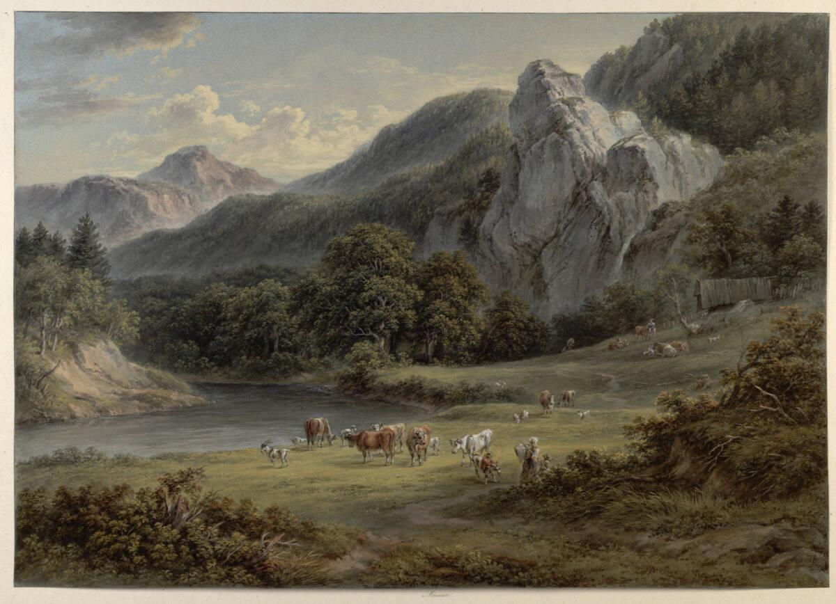 Joseph Mössmer, Landschaft mit Vieh, Inv. Nr.: 17321