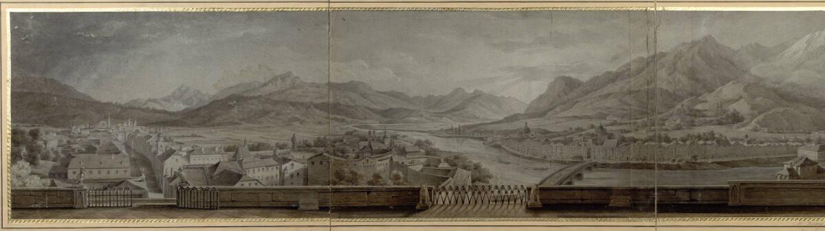 Friedrich Rehberg, Panorama von Innsbruck, vom Stadtturm aus aufgenommen, Inv. Nr.: 17342