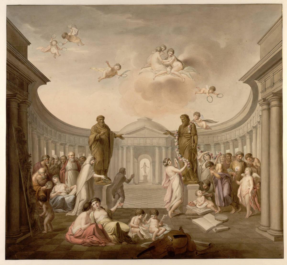Hans Veit Friedrich Schnorr von Carolsfeld, Kopie nach Adam Friedrich Oeser: Allegorische Darst…