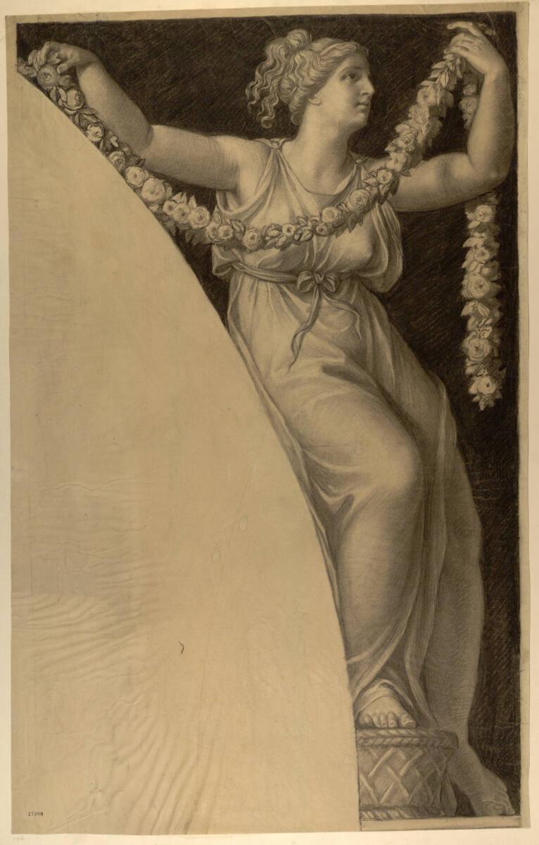 Eduard Bitterlich, Mädchen mit Girlande, Inv. Nr.: 17380