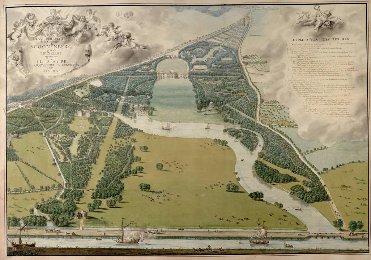 François Lefèbvre, Perspektivplan von Schoonenberg/Laeken, 1788  (Kopie nach Inv. 17.401), Inv.…