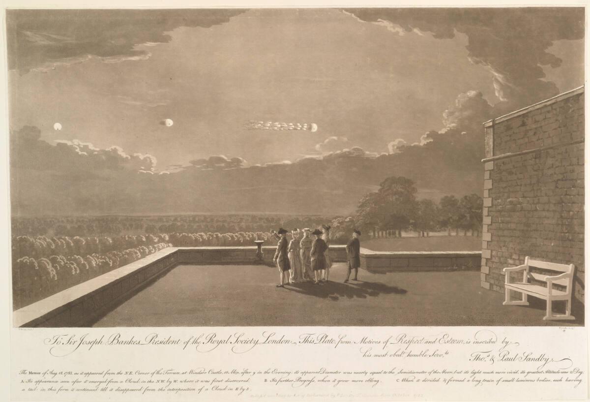 Paul Sandby, Der große Meteor vom 18. August 1783, Inv. Nr.: DG38523