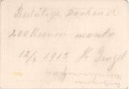 Geschäftskarte von Landschaftsgärtner Hermann Ginzel, Wien XVII., Gürtel 41, für Gustav Scheu, …