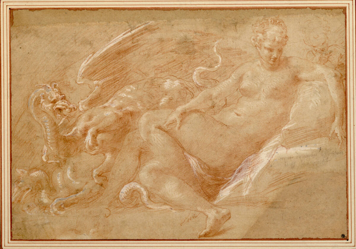 Diana auf dem Drachenwagen, Francesco Primaticcio