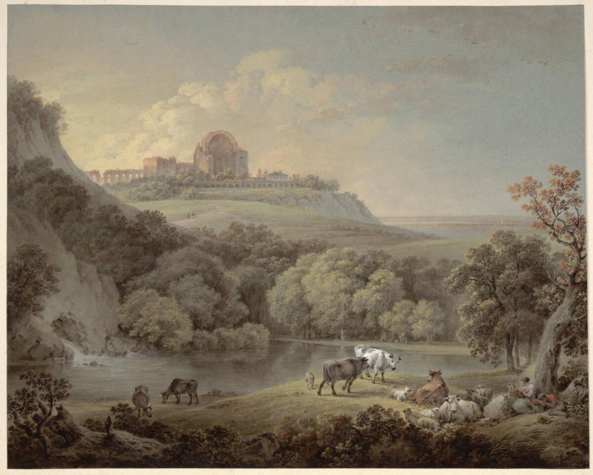 Martin von Molitor, Landschaft mit Flußtal und antiker Ruine, Inv. Nr.: 18066