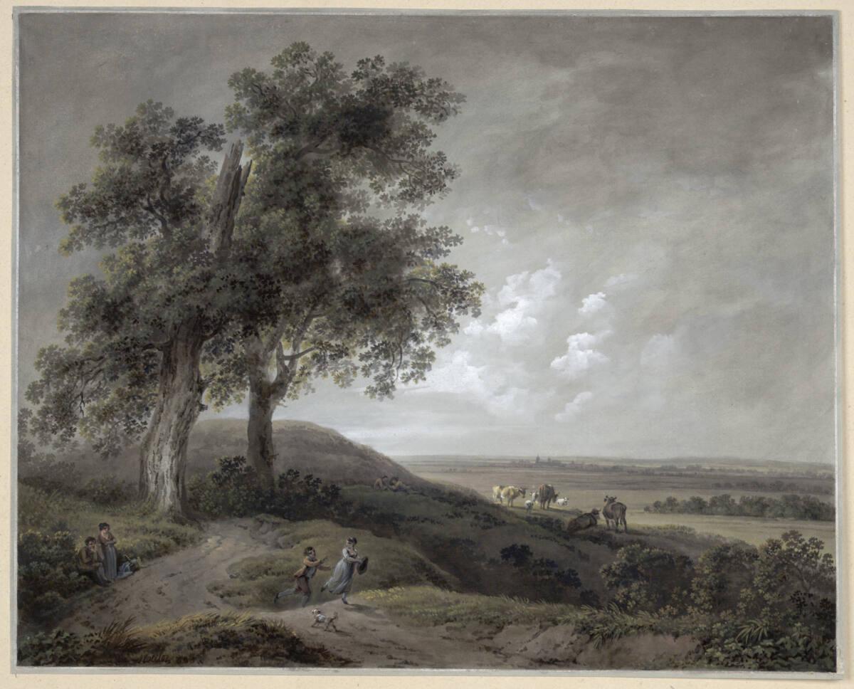 Martin von Molitor, Landschaft mit spielenden Kindern, Inv. Nr.: 18071