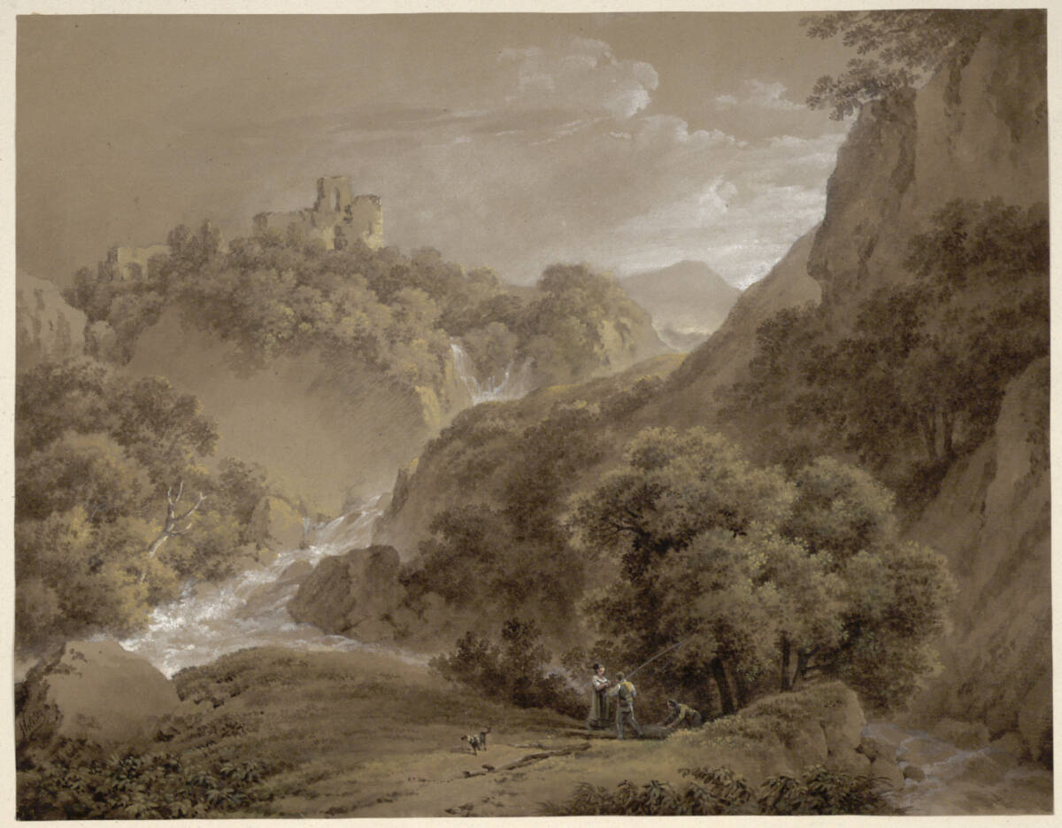 Ruinenlandschaft mit Sturzbach, Martin von Molitor
