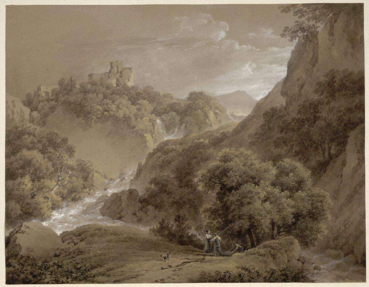 Martin von Molitor, Ruinenlandschaft mit Sturzbach, Inv. Nr.: 18074