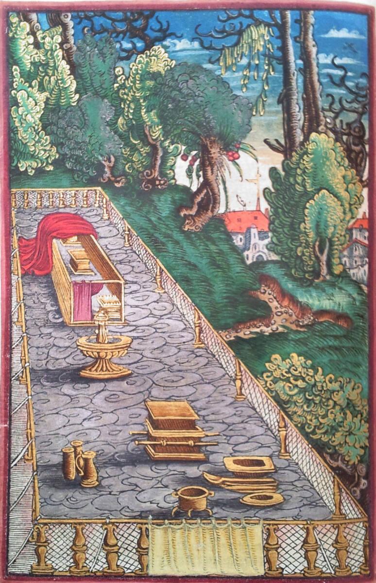 Georg Lemberger, Altes Testament (Luther-Bibel): Gesamtansicht der Stiftshütte (2. Mose 27, 9-2…
