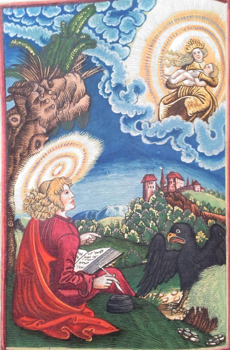 Georg Lemberger, Neues Testament (Luther-Bibel): Evangelistenbild: Johannes, Inv. Nr.: DG2014/4…