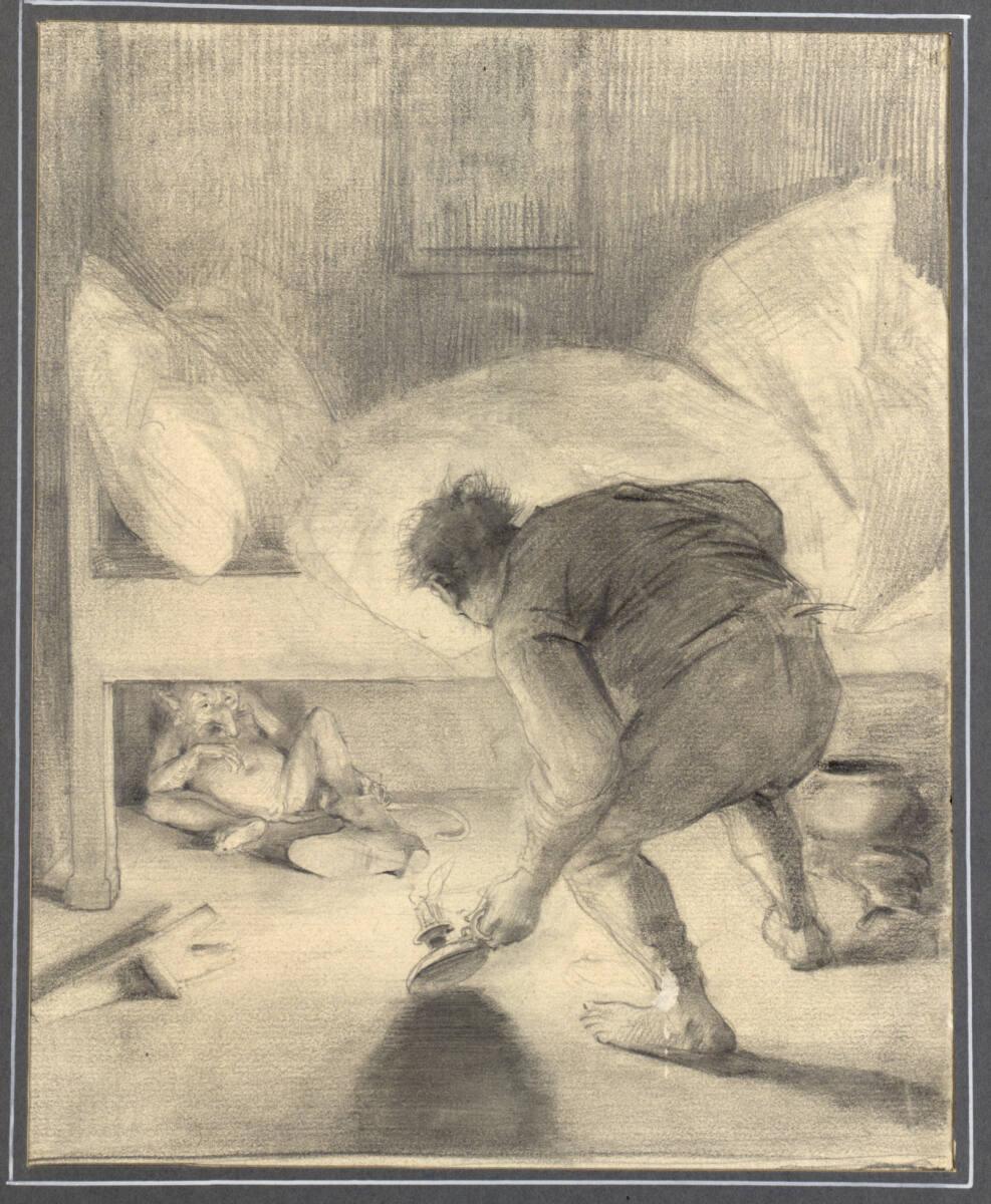 Rudolf Bacher, Nächtlicher Besuch, Inv. Nr.: 18968