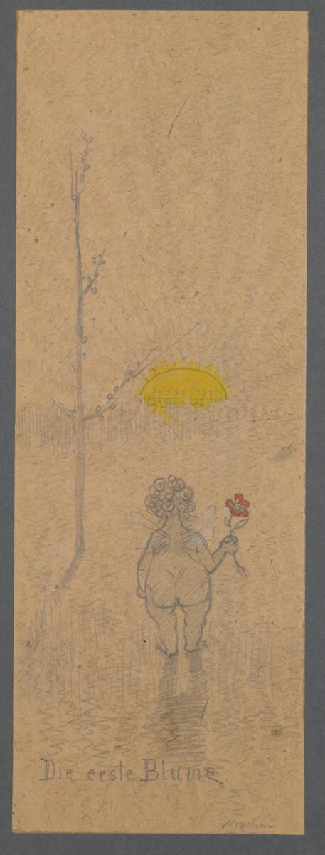 Adolf Boehm, Die erste Blume, Inv. Nr.: 19019