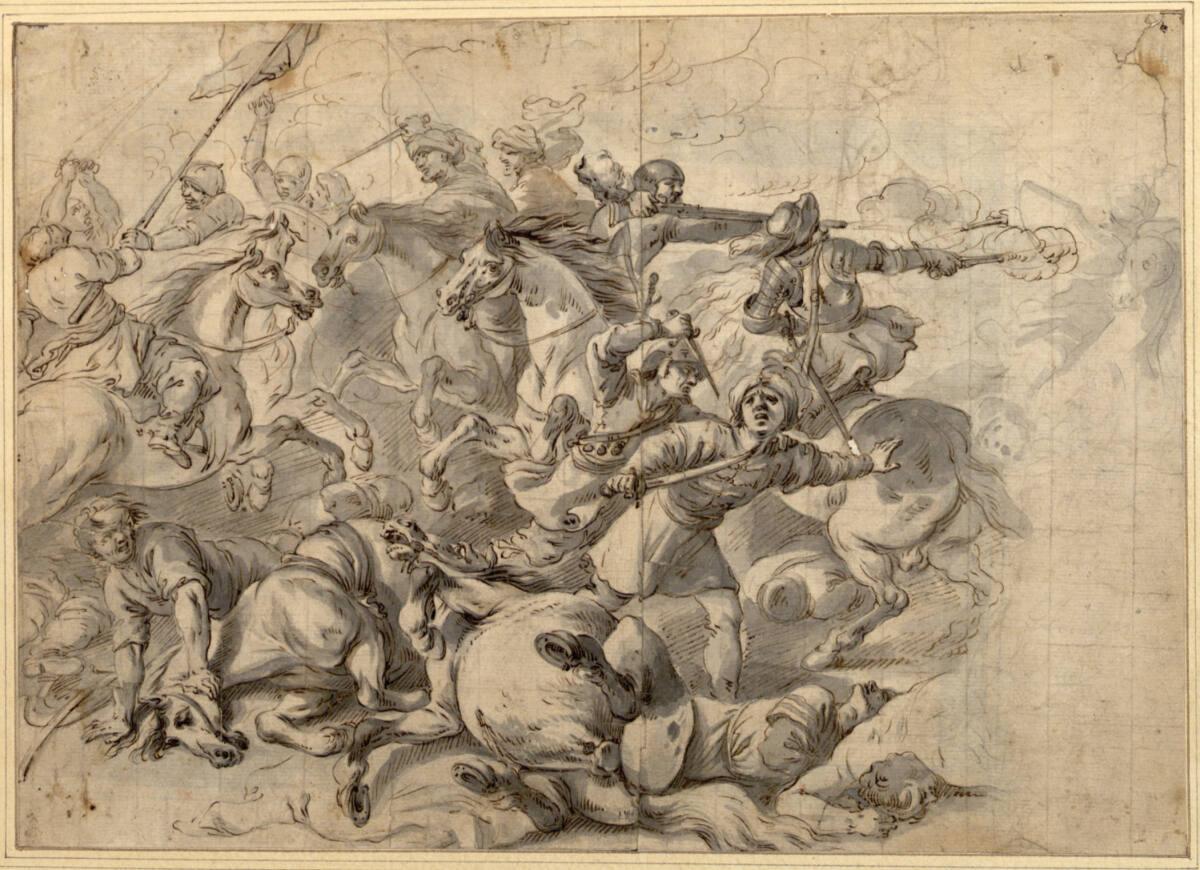 Michelangelo Cerquozzi, Reiterkampf zwischen Christen und Türken, Inv. Nr.: 935
