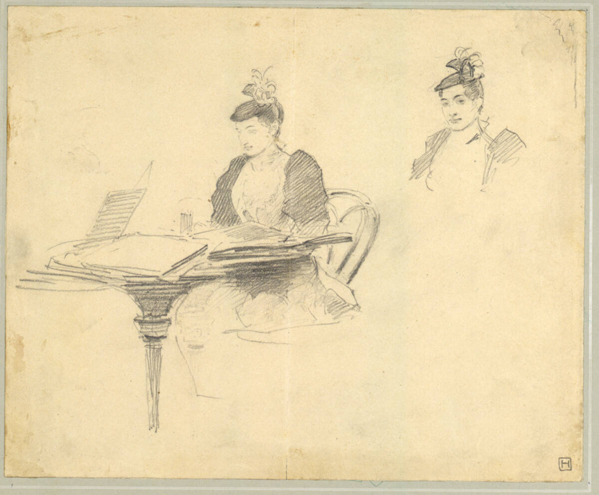Dame am Kaffeehaustisch, Sigmund Walter Hampel