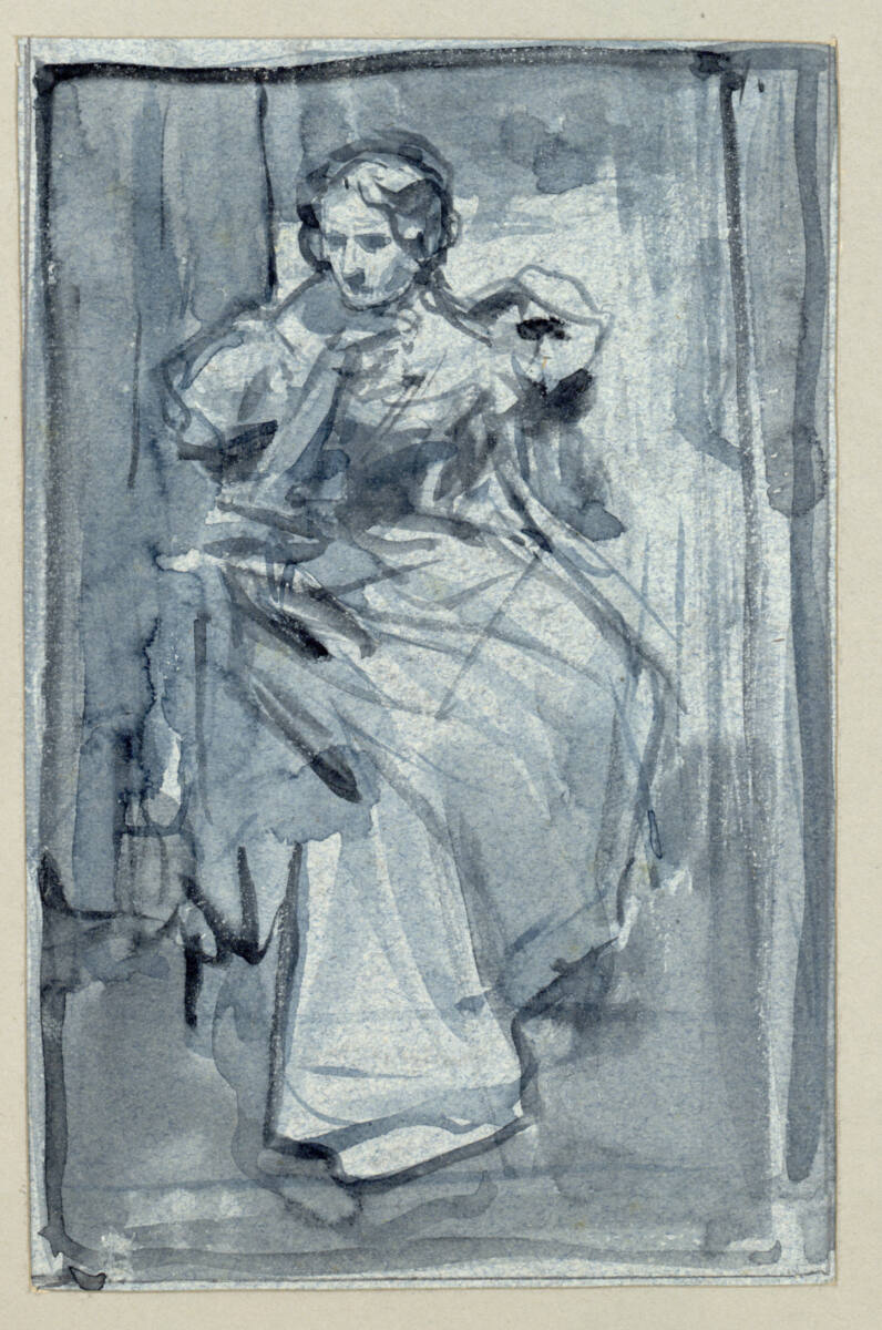 Studie einer Dame, Sigmund Walter Hampel