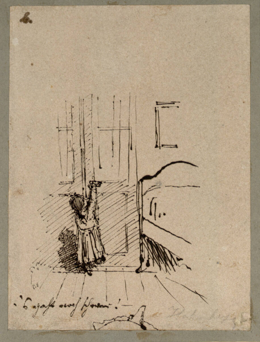 Kleines Mädchen an der Tür, Franz Hohenberger
