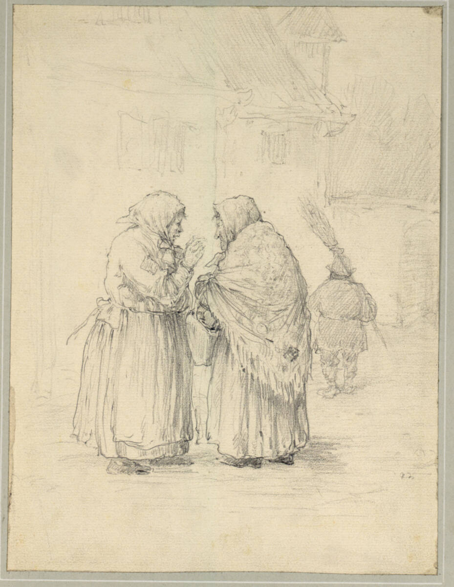 Zwei alte Frauen im Gespräch, Friedrich König