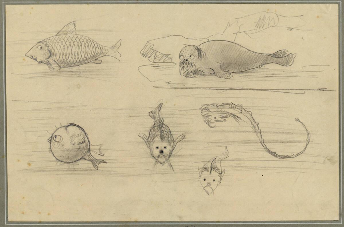 Friedrich König, Die Maler der Hagengesellschaft als Fische, Inv. Nr.: 19224