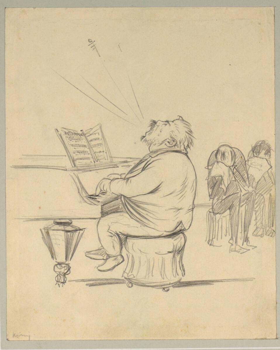 Friedrich König, Maler Karl Müller am Klavier, Inv. Nr.: 19227