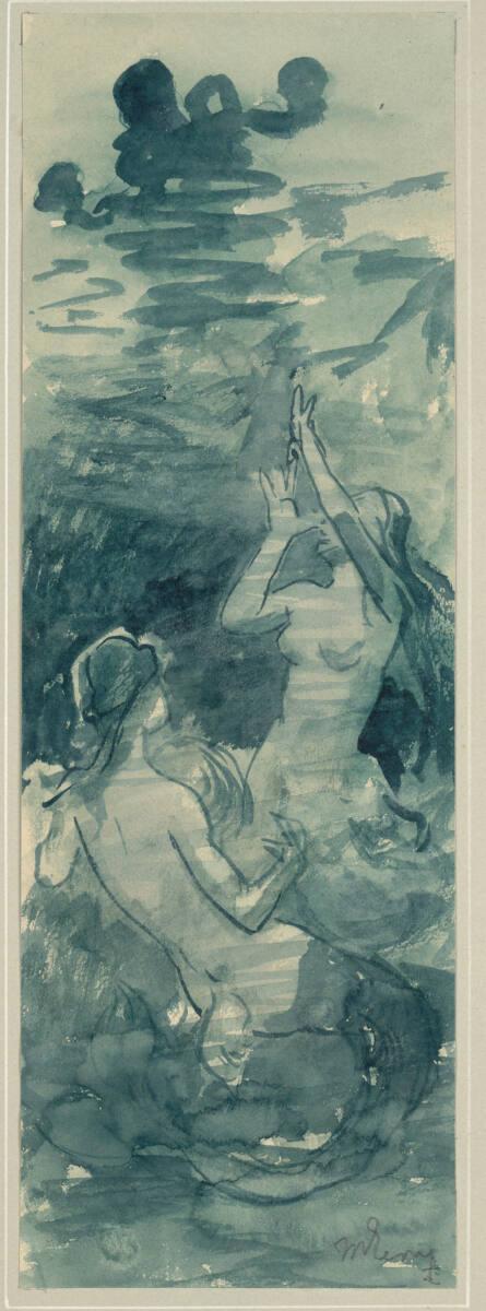 Maximilian Lenz, Zwei Nixen, Inv. Nr.: 19388