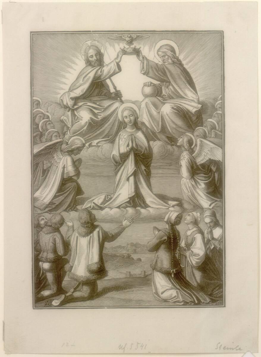 Edward Jakob von Steinle, Blasius Höfel, Krönung Mariae, Inv. Nr.: DGNF5541