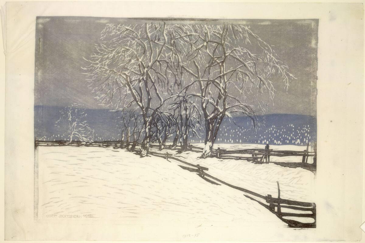 Josef Stoitzner, Schneelandschaft, Inv. Nr.: DG1912/95