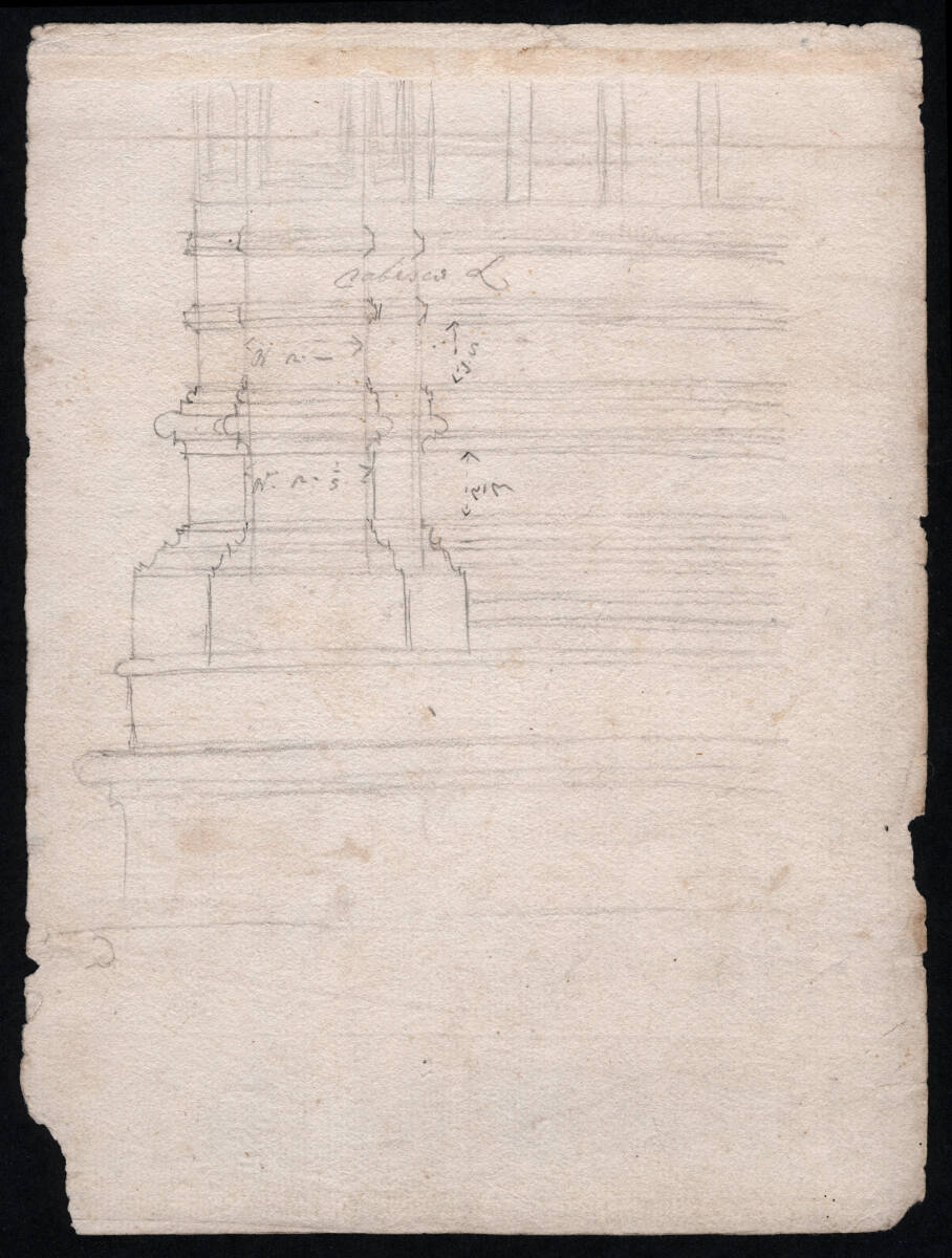 Florenz, Dom Santa Maria del Fiore, Campanile, Details, Aufriss, Bauaufnahme, FerdinandoRuggeri, 1731–1741