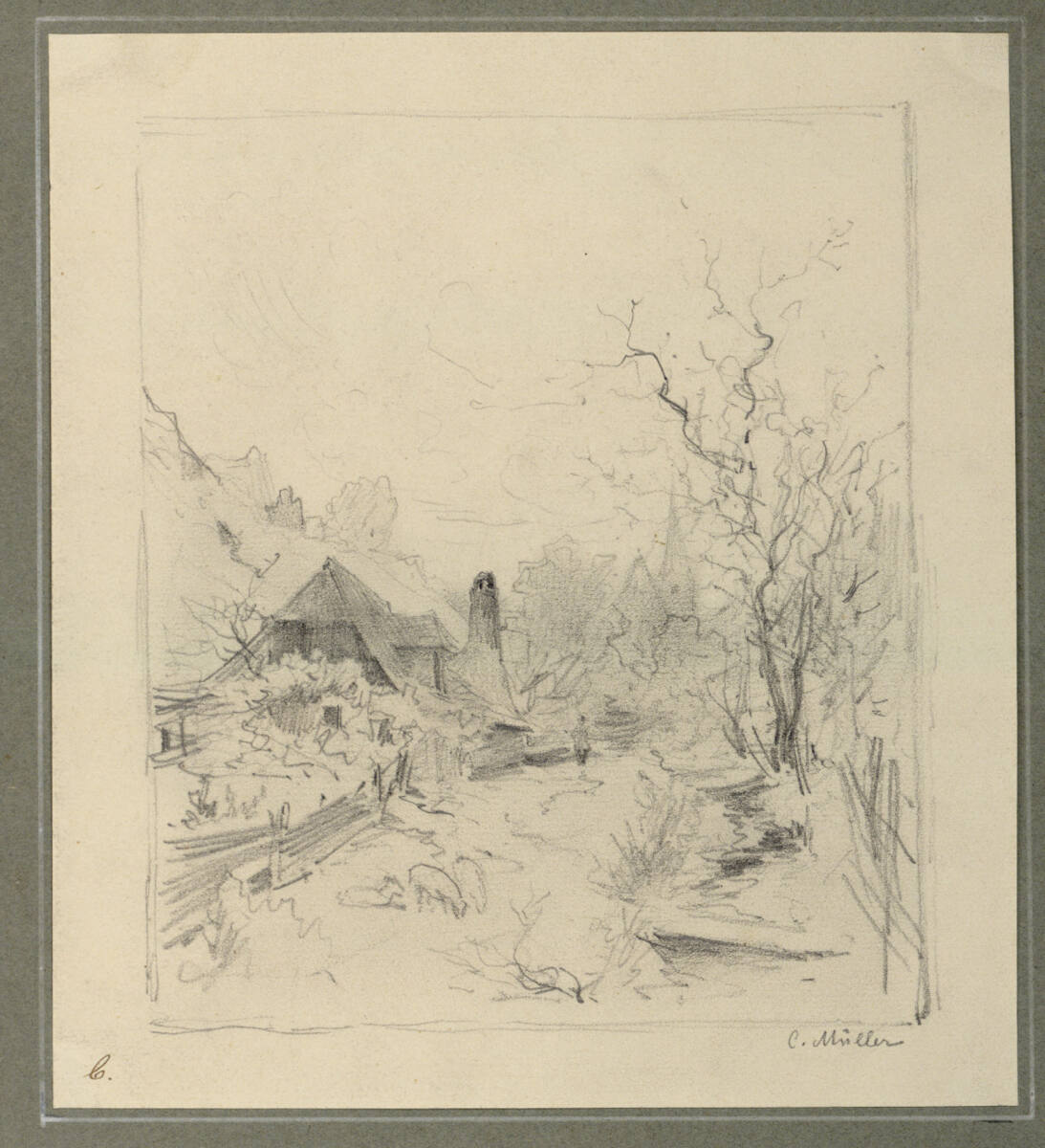 Weg an einem Bach, Karl Müller