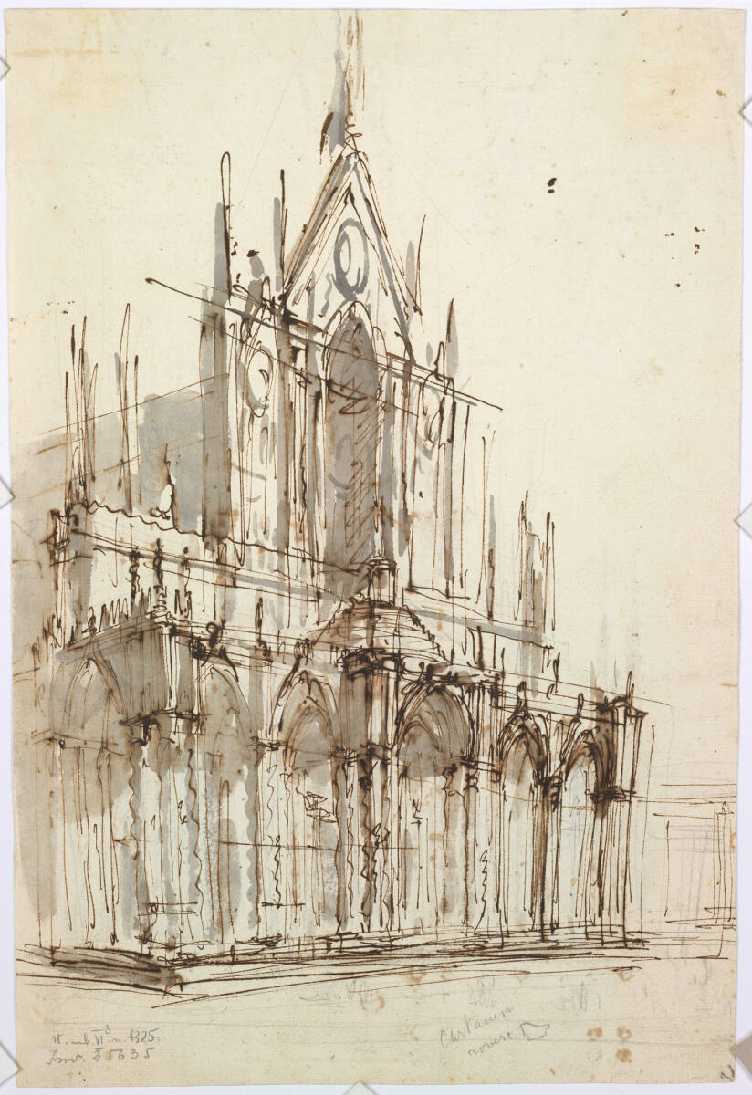 Mailand, Dom, Entwurfskizzen zur Vollendung der Fassade, Luigi Vanvitelli, 1745–1751