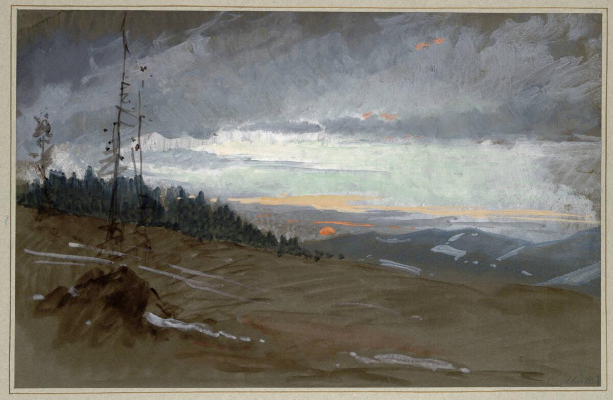 Karl Müller, Gebirgslandschaft mit sinkender Sonne, Inv. Nr.: 19521