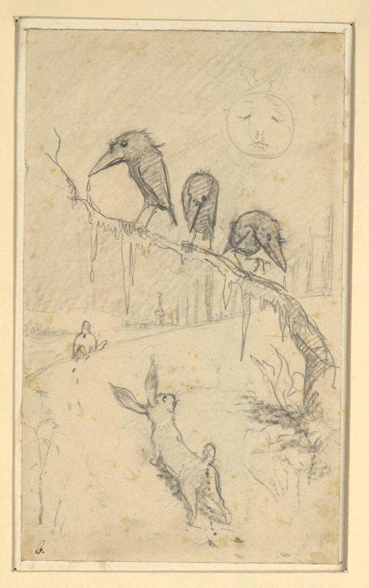Ernst Payer, Raben und Hase, Inv. Nr.: 19531