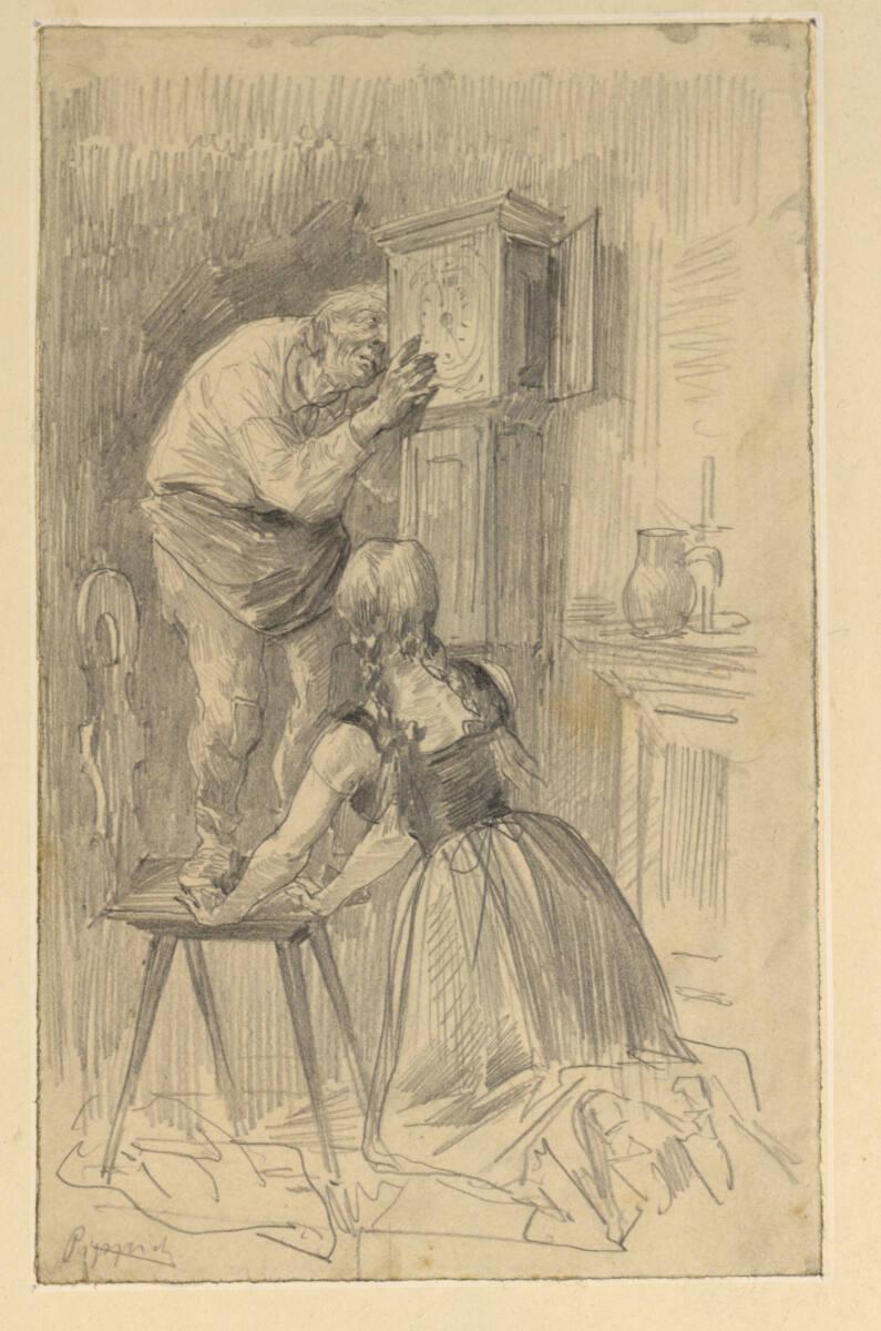 Karl Pippich, Die Uhrenreparatur, Inv. Nr.: 19537