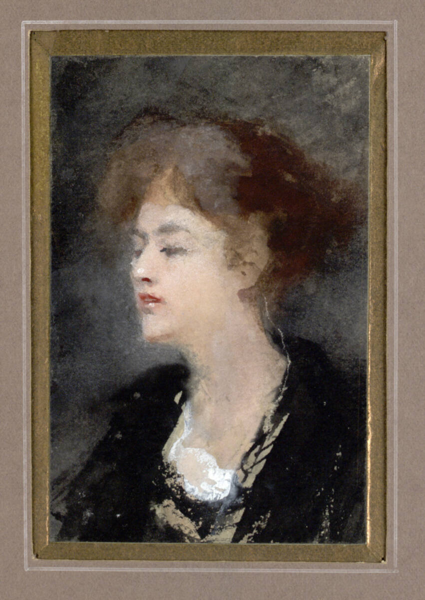 Brustbild einer Dame in Schwarz, Ludwig Sigmundt