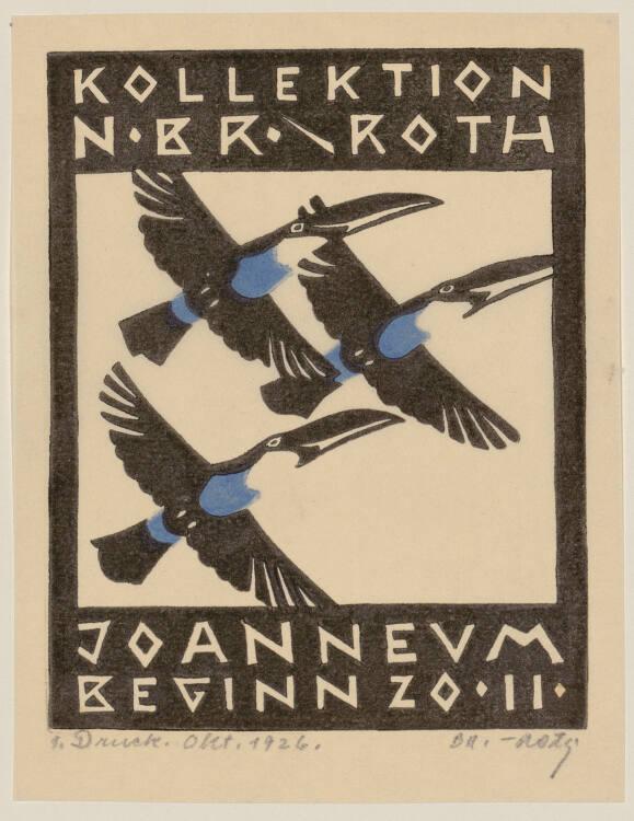 Norbertine von Bresslern-Roth, Ausstellungs-Einladung, Inv. Nr.: DG1979/59/109