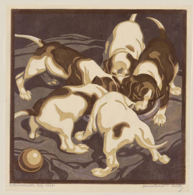 Norbertine von Bresslern-Roth, Junge Hunde, Inv. Nr.: DG1979/59/131