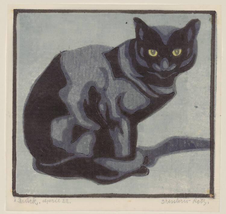 Norbertine von Bresslern-Roth, Schwarze Katze, Inv. Nr.: DG1979/59/26