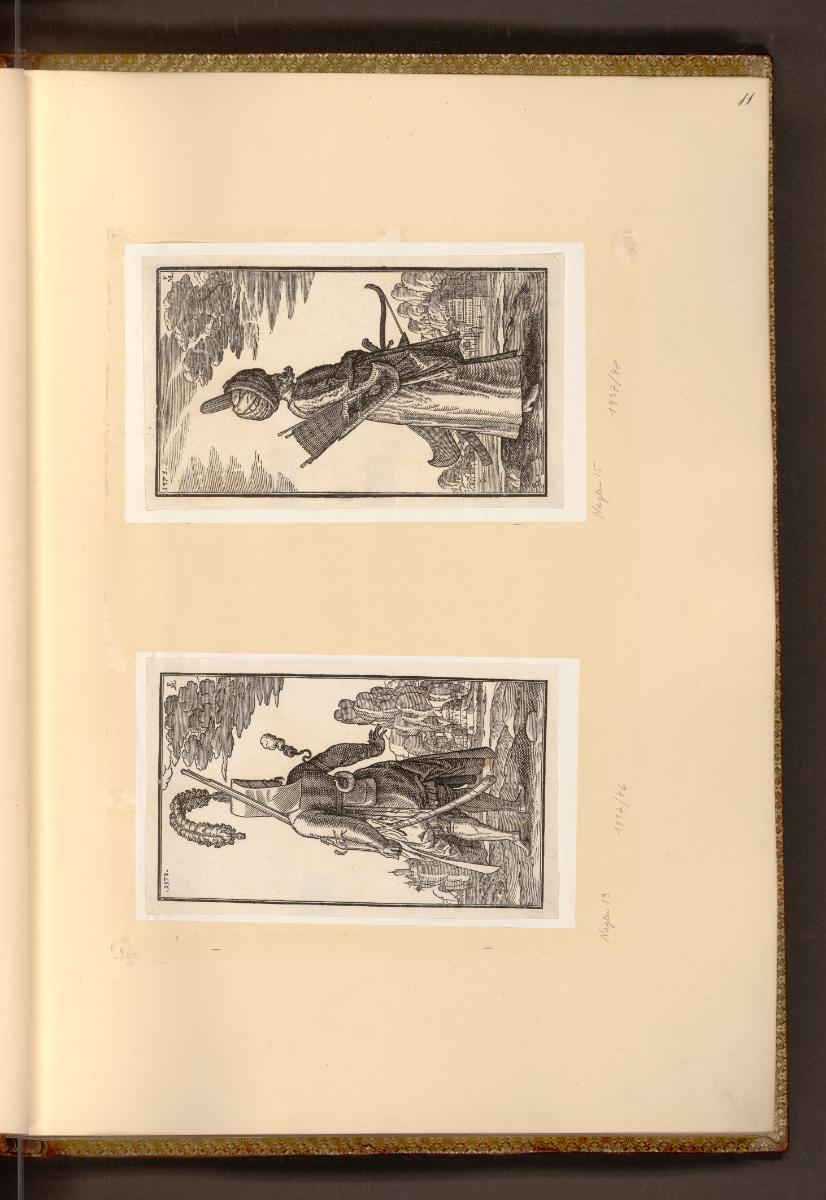 Deutsche Druckgrafiken des 16. Jahrhunderts, Ein türkischer Soldat mit der Flinte; Ein türkisch…