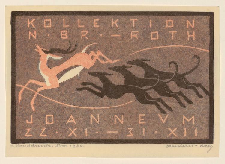 Norbertine von Bresslern-Roth, Ausstellungs-Einladung, Inv. Nr.: DG1979/60/33