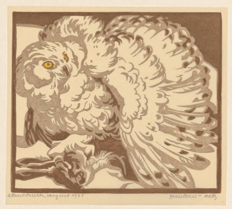 Norbertine von Bresslern-Roth, Schnee-Eule, Inv. Nr.: DG1979/60/80