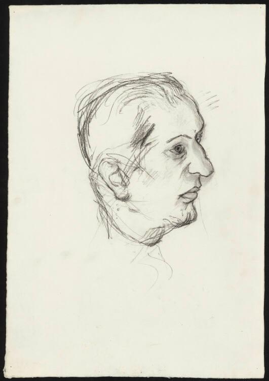 Herbert Boeckl, Männerkopf im Profil, Inv. Nr.: 46798