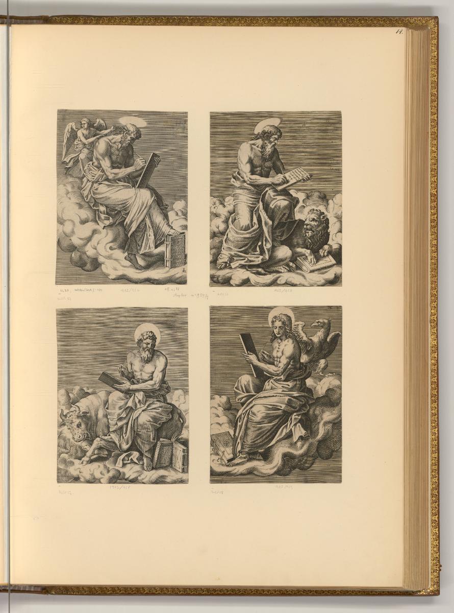 Pierre Mirycinis. Francois et Pierre Huys., Die vier Evangelisten in den Wolken, Inv. Nr.: Nied…