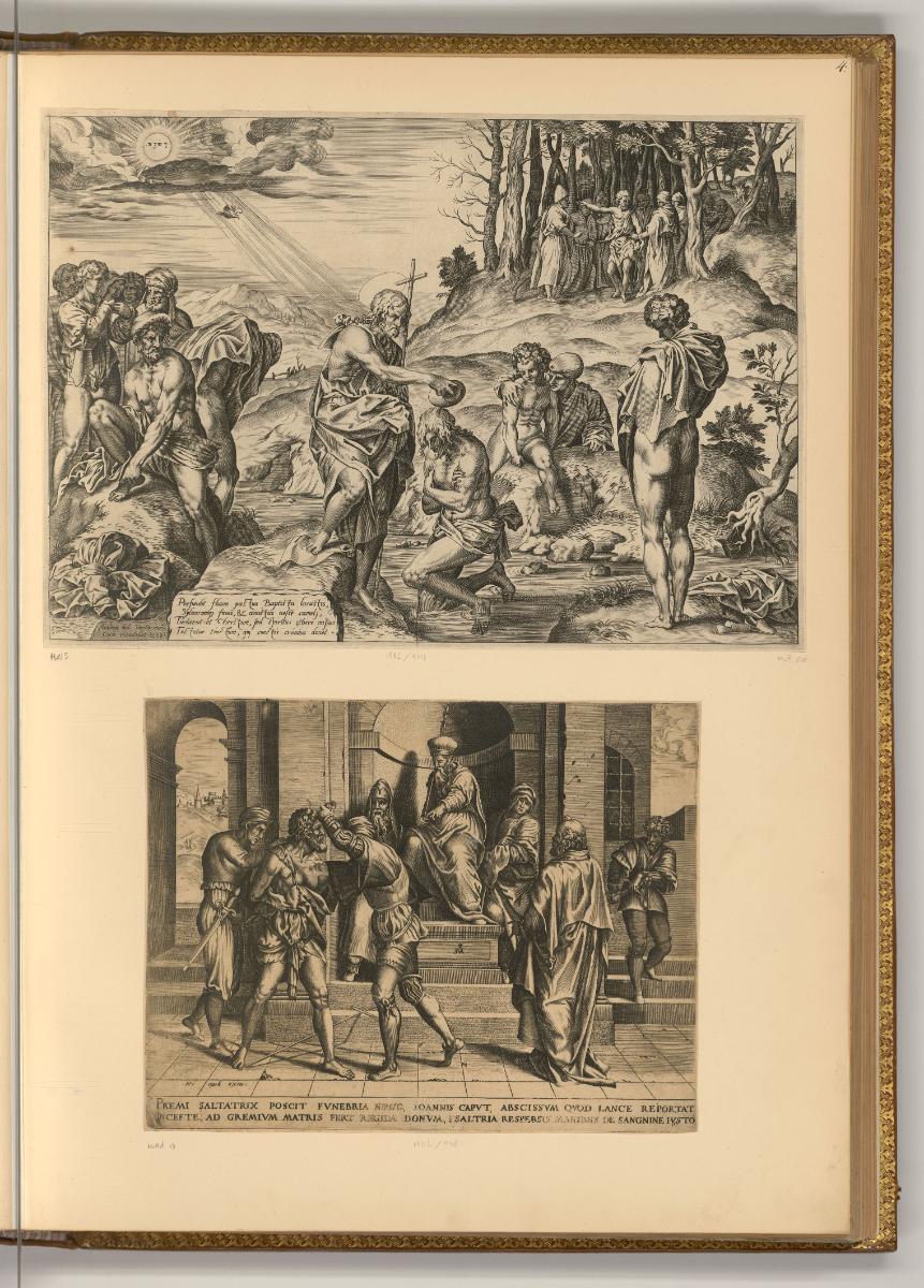 Pierre Mirycinis. Francois et Pierre Huys., Johannes tauft Christus; Die Enthauptung des Johann…