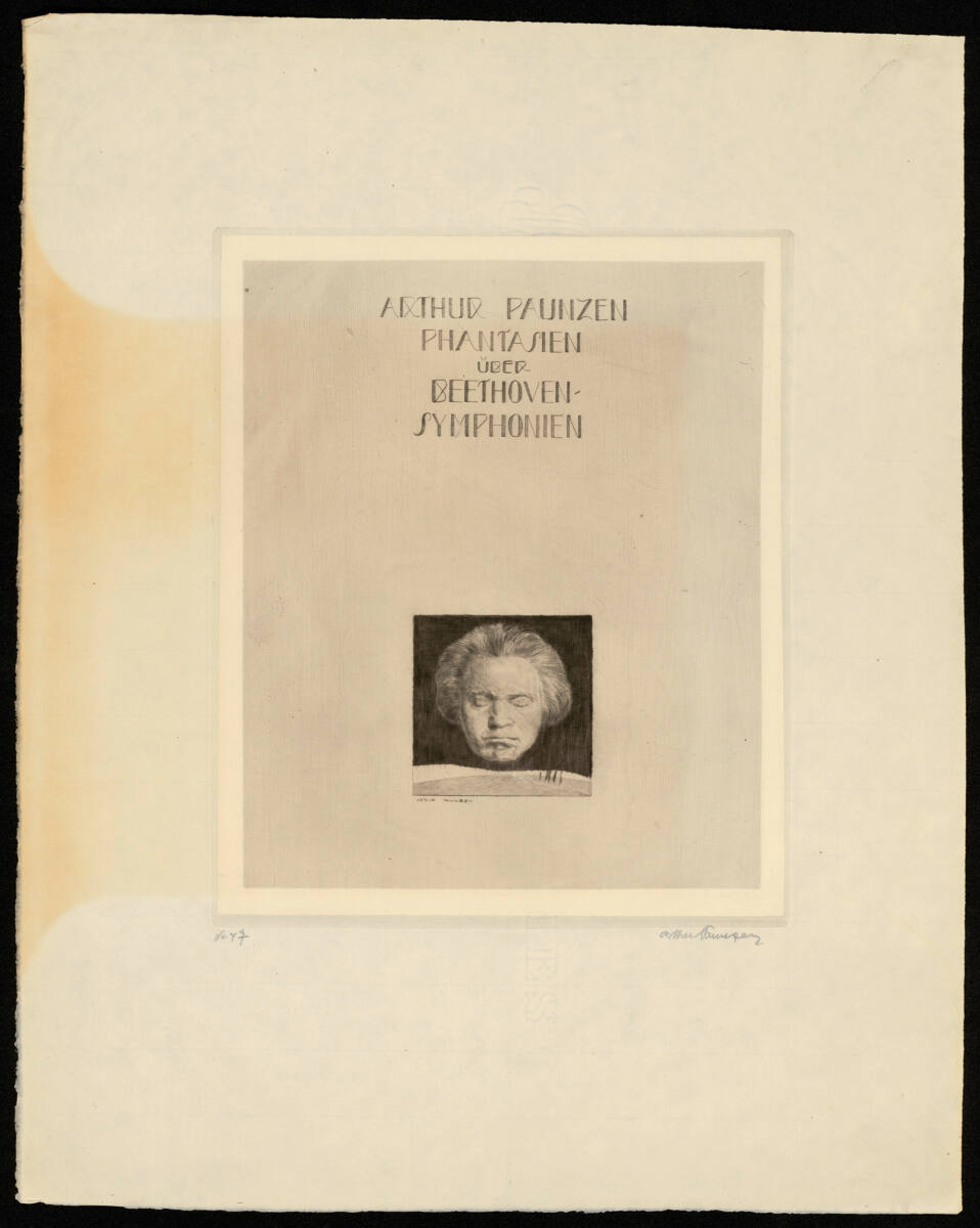 Phantasien über Beethoven-Symphonien: Titelblatt, Arthur Paunzen, 1918