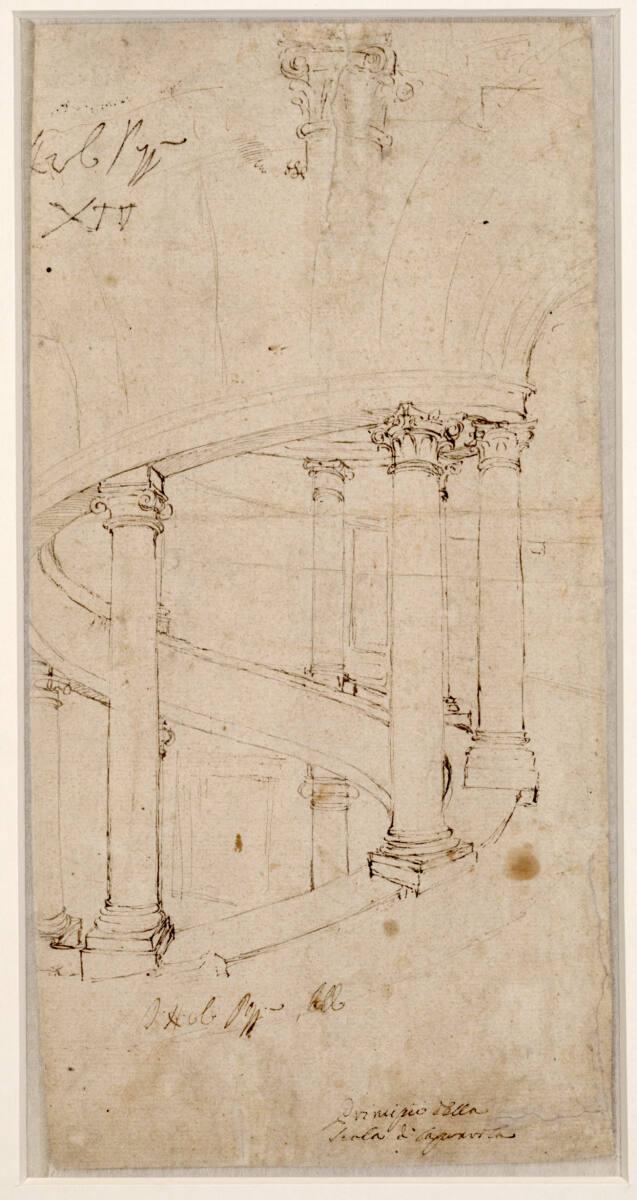 Vedute der Wendeltreppe des Belvedere, Raphael