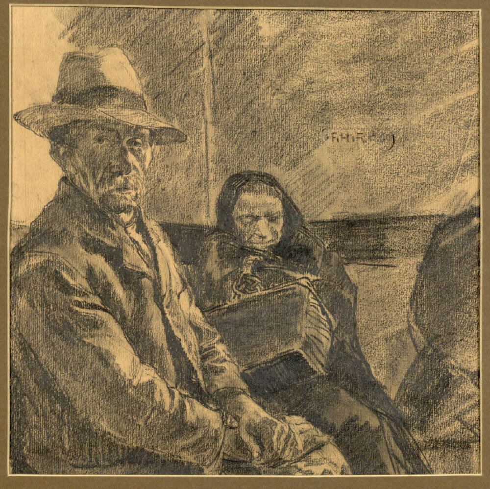 Bauer und Bäuerin, Franz Hofer, 1909