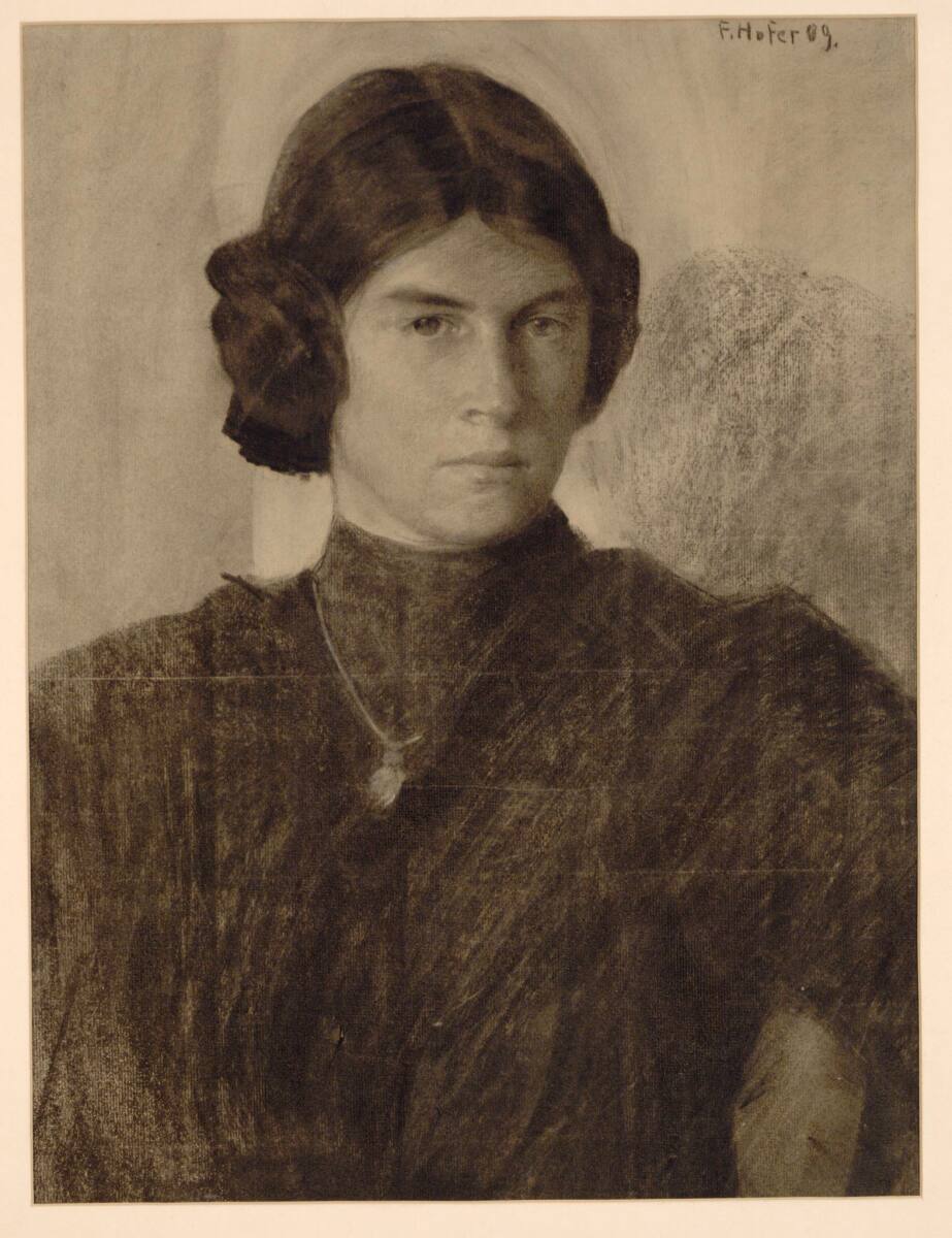 Brustbildnis seiner Freundin und Mitschülerin bei Prof. A. v. Schrötter in Graz: Mara von Mallitzky, Franz Hofer, 1909